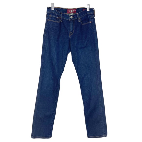 Lucky Brand Sofia Straight Leg Jeans Dark Wash Sz 4 - Picture 1 of 16